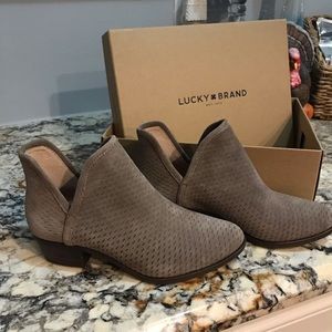 Lucky Brand Brown Ankle Booties